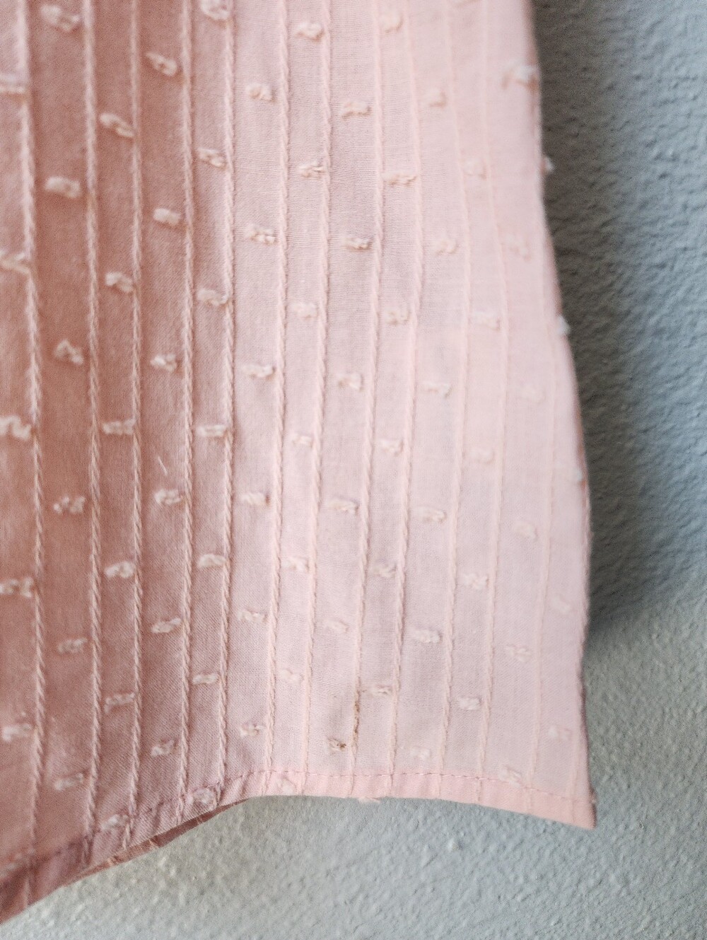 The Sunday Collective Pink Swiss Dot Flutter Sleeve Blouse NWT 12Y - Picture 4 of 8